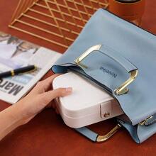 Alajeros Joyeria Mujer, Joyeros Organizadores Porttil con Compartimentos, Regalo de Joyero para Mujer, Organizador de Accesorios para Anillos, Aretes, Pendientes, Collares Blanco - Blanco - Ver 9