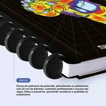 Iscool Smart Disc Notebook, 140 Sheets, Cyber Colors, M+ G+ - 黑色 - 查看 9