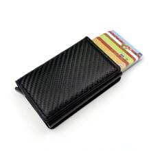 Men's Minimalist Carbon Fiber Wallet, RFID Blocking, Automatic Pop-Up Aluminum Alloy Card Holder, Ultra-Thin Metal Business Credit Card Case, Gift For Men, Father's Day/Mother's Day Gift - Multicolor - View 5