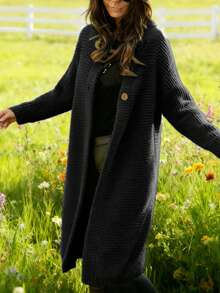 Áo nỉ nữ tay dài, màu trơn, dáng lửng, có mũ, thích hợp mặc mùa thu/đông. - màu đen - Xem 3