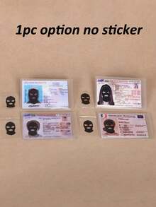 10 piezas/paquete Portador de tarjeta de privacidad de foto de identificación - Funda de tarjeta mate de PVC, adhesivo de cristal, adecuado para licencia de conducir, oficina, escuela, tarjeta de crédito, identificación laboral y tarjeta de acceso, conveniente de llevar, compacto y ligero - Multicolor - Ver 7