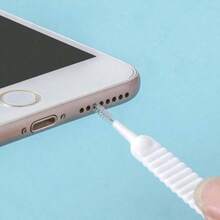 10件装淋浴喷头清洁刷 白色多功能淋浴喷头缝隙清洁刷 家用浴室配件 - 白色 - 查看 9