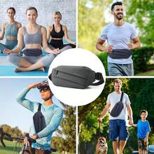 Rionera Multifuncional, Bandolera Cruzada Impermeable, Rionera Hombre, Bandolera impermeable, Llavero de regalo, Adecuado para actividades al aire libre como correr Gris - Gris - Ver 7