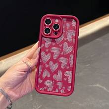 1 Stück, Liebesmuster, minimalistische Mode Handyhülle, Geschenke für iPhone12/13/14/15/16/17/Air/Pro/Plus/Pro Max, Valentinstagsgeschenke. - Verschiedenfarbig - Übersicht 7