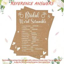 Party Games Funtery 145 Pcs Rustic Kraft Bridal Shower Games 5 Fun Wedding Party Games Activities Set Include 125 Wedding Shower Cards 20 Pencils Bride Groom Bachelorette Party Favor Supplies For 25 Guests - 鄉村風格 - 查看 4
