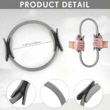 YAYUSI Kit de Pilates en Casa,11 Piezas Pilates Kit, Accesorios de Entrenamiento para Pilate con Pelota de Yoga 25cm, Bandas De Resistencia y Cuerda Yoga 8 Formas,para Tonificar Brazos,Muslos Piernas(Gris) - Multicolor - Ver 4