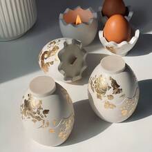 4pcs DIY Clay Molds, Egg Storage Box, Rabbit Decor, Plaster, Wax, Resin Molds For Easter Eggs & Rabbits, Silicone Molds For Holiday Decorations - White - View 7