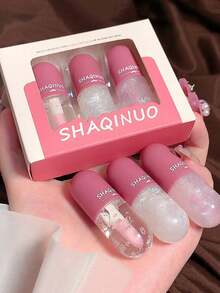 1/3 Warm Color Changing Lipstick, Small Color Changing Lip Oil, Moisturizing Lip Glaze, Mirror Water Lip Makeup, Plump Lip Gloss, Valentine's Day, Halloween, Christmas Gifts ﻿ - 彩色 - 查看 1