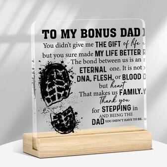 1件亚克力装饰标牌，爸爸生日、圣诞节、父亲节礼物，圣诞节家居装饰，圣诞礼物，生日装饰，圣诞礼物，家居装饰，卧室装饰，圣诞袜填充物，女士礼物，房间装饰，卧室装饰，家居装饰，卧室房间装饰，圣诞装饰