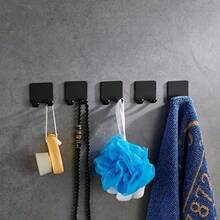 1pc Non-Punching Hook Shaver Holder, Men's Shaver Storage Hook, Wall Shelf Bathroom Hook And Shaver Holder Wall Kitchen Supplies, Household Hook - Black - View 8