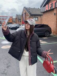 Women Winter Coats - Black - View 3