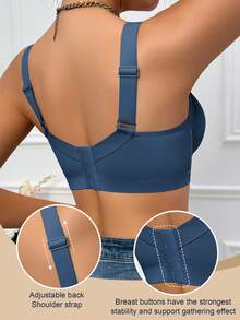 Hersunei Áo ngực có gọng, đệm mút nâng ngực Peach Girl dành cho nữ - Giúp nâng đỡ, tạo dáng, hỗ trợ hai bên, gợi cảm và thoải mái, thời trang và đa năng, phù hợp cho kỳ nghỉ và mặc hàng ngày. - Màu xanh lam - Xem 9