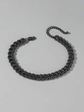 1条奢华锌合金镶钻脚链，男女皆宜，可作为日常配饰链