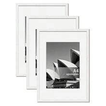 1/2/3件套白色实木艺术相框，现代家居装饰简约壁挂相框，A4尺寸带支架，可摆放或悬挂，艺术相框，30x40厘米，A3实木相框 - 白色 - 查看 16