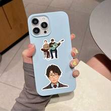 50张绿洲乐队贴纸，英国摇滚乐队绿洲主题贴纸，摇滚乐迷礼物，海报风格贴纸，适用于水瓶、笔记本电脑、手机、滑板、吉他、行李箱、剪贴簿、头盔、派对装饰和礼品。 - 彩色 - 查看 3