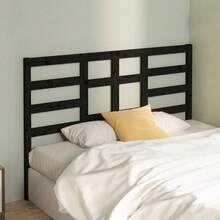 Testiera vidaXL nera, 166x4x104 cm, in legno massello di pino. - Multicolore - Visualizzare 3