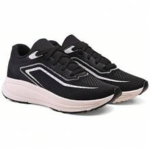 Comfortable Sports Shoes For Gym, Walking, Running 149a - Black and White - View 3