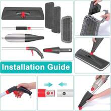 Spray Mop For Floor Cleaning With 3pcs Washable Pads - Wet Dry Microfiber Mop With 800 Ml Refillable Bottle For Kitchen Wood Floor Hardwood Laminate Ceramic Tiles Floors Dust Cleaning - Màu B - Xem 7