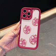 1 Stück, Granatapfelmuster, minimalistische modische Handyhülle, Geschenke für iPhone12/13/14/15/16/17/Air/Pro/Plus/Pro Max, Valentinstagsgeschenke. - Verschiedenfarbig - Übersicht 7