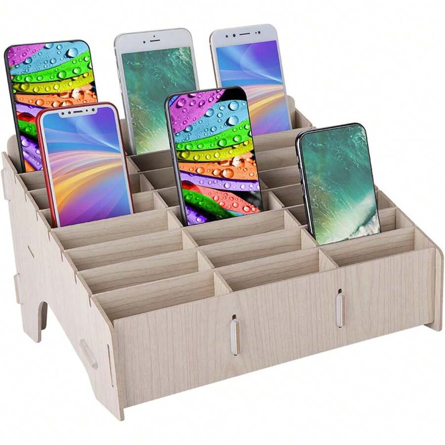 ¡RecomendadoCaja de Almacenamiento de , Caja de Almacenamiento con Divisor para Administrar Teléfonos Celulares, Caja de Administración para Aulas, Sala de Conferencias¡Top de Temporada - 1 - Ver 1