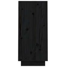 Mobile consolle vidaXL nero, 60x34x75 cm, in legno massello di pino. - Multicolore - Visualizzare 6