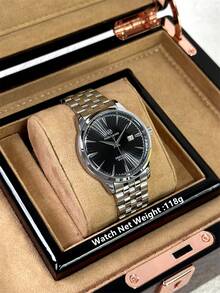 Pablo Raez 1pc Stainless Steel Simple Man Watch Sweeping Hands Brand New AAA Business Wristwatch For Men Original Charming Luxury Solid Steel Heavy Bracelet Chain Fashion Metal Feeling Dial Design With Date 50M Waterproof Male Quartz Dress Wristwatches Sports Casual Clock Nice Gifts For Friend Or Family Father Presents Fit For Daily Life/Work/Party Decoration Popular Clock Birthday Graduation Wedding Presents - Một cỡ - Xem 3