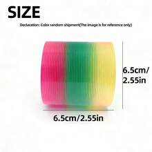 3/2/1pc Rainbow Coil Magic Spring Toys, Colorful Rainbow Neon Plastic Spring Toys Party Supplies, Gifts For Men & Women, New Year, Valentine's Day, Birthday (Partially Random) - Multicolor - View 2