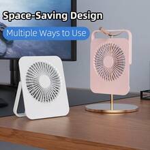 GICOOK مروحة مكتبية محمولة تعمل بالطاقة من منفذ USB، هادئة جدًا ب- 5 سرعات قابلة للتعديل، تصميم قابل للطي بزاوية 180 درجة، مفتاح تحكم في السلك، مناسبة للمنزل والمكتب والسفر، جهاز تبريد متعدد الوظائف، مروحة تبريد خفيفة الوزن - أخضر - مشاهدة 5