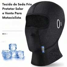 Soft Foldable Balaclava Hat With Sun Protection, Breathable Fishing Cap For Outdoor Fishing - 黑色面具(不戴帽子) - 查看 1