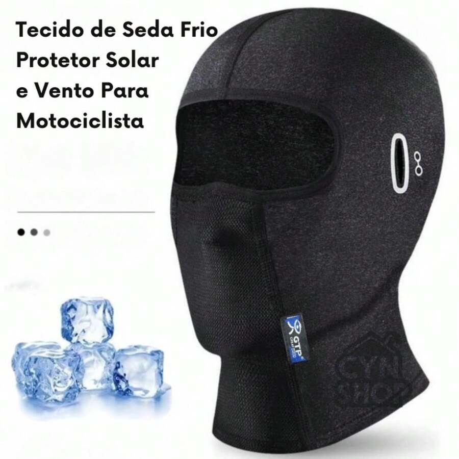Soft Foldable Balaclava Hat With Sun Protection, Breathable Fishing Cap For Outdoor Fishing - 黑色面具(不戴帽子) - 查看 1