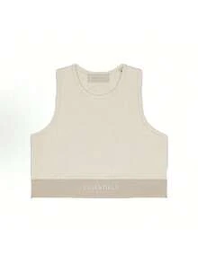 Essentials Sport Tank 'Wheat' Women's Slim Fit Tank Top, Breathable Ribbed Fabric + American Casual Style, A Must-Have For Yoga And Urban Adventures. - Kem - Xem 5