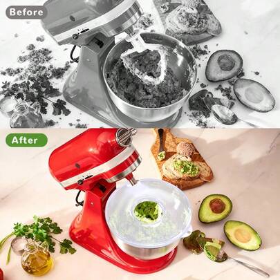 1pc Mixer Bowl Cover Compatible With KitchenAid 4.5-5 Quart Tilt-Head Stand Mixer, Mixer Bowl Lid To Prevent Spilling Of Ingredients Accessories For Home Baking Most Hand Electric Mixers