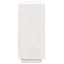 vidaXL Sideboard weiß 74x35x80 cm massives Kiefernholz - Verschiedenfarbig - Übersicht 7