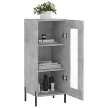 Aparador vidaXL color hormigón gris, 34,5 x 34 x 90 cm, fabricado en madera. - Multicolor - Ver 4