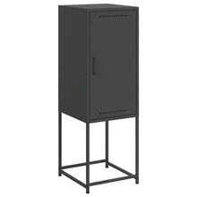 Aparador alto vidaXL negro 36x39x107 cm Acero - Multicolor - Ver 2
