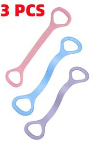 Bandes de résistance en forme de 8, corde élastique pour l'entraînement des bras et du dos - Bandes d'exercice Pure Barre pour l'étirement de la poitrine, des bras et des épaules, convenant à la physiothérapie, au yoga, au pilates, à l'étirement et à d'autres entraînements. - Rose bonbon - Voir 8