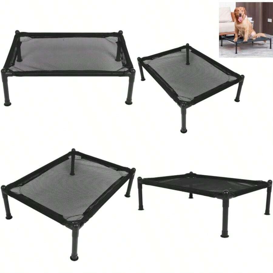 Cama Elevada para Perros, Diseño Hamaca, Malla Transpirable con Estructura de Acero, para Uso en Exteriores(Largo 180x78cm) - Multicolor - Ver 1