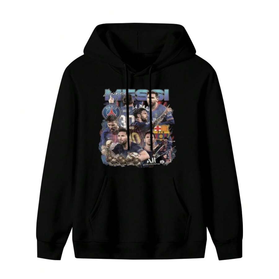 Size Plus Hoodie Soccer Jersey T Hoodie 1pcs Stylish Men's Casual Hoodie Digital Printed T Hoodie 100% Cotton 220g(1) - 款式3 - 查看 1