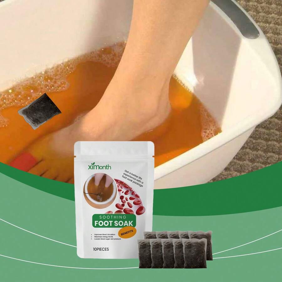 Foot Bath Bag Soothing Leg Care Foot Bath Medicine Bag Ginger Safflower Foot Bath Powder Herbal Foot Bath Bag Suitable For Men And Women - Lavender - View 1