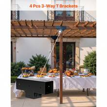 Brackets - 4 Stück 4 X 4 Zoll T-typ - View 3
