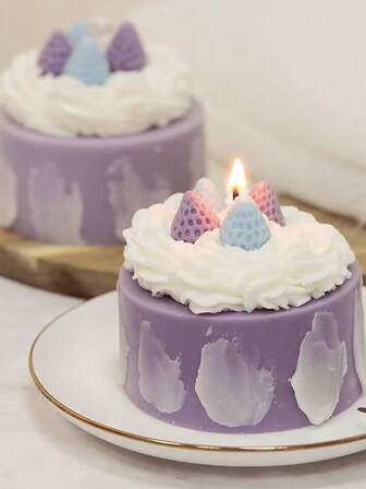 Sweet Ins-Style Scented Candle, Long-Lasting & Delicate Fragrance, Suitable For Birthday Party, Wedding Dessert Table, Valentine's Day Gift, Christmas Home Decor, Girly Ambiance