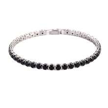 1 件奢华莫桑石网球手链 - 10.5-14 克拉实验室制造钻石，925 纯银，18k 白金镀层，设计精美，是送给男士和女士的完美礼物