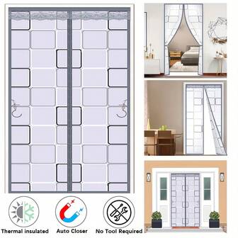 Magnetic Air Conditioner Door Curtain, Heat Insulation Curtain, Self-Adhesive Door Curtain For Air Conditioned Rooms, Warm Rooms, Kitchens