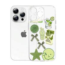 Green S-Smiski Cute Phone Case For Samsung A07 A36 A26 A56 A16 A06 A55 A35 A25 A15 A54 A34 A24 A14 A13 A53 A33 Clear Back Cover - T-319T250901905 - 查看 2