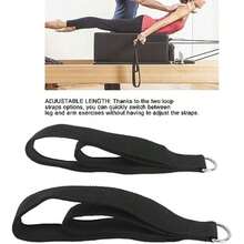 Diydeg Correas de Pilates, Correas de Doble Bucle de Pilates para Equipos de Pilates Reformer Correas de Ejercicio con Anillo en D Accesorios de Ejercicio de Yoga para Gimnasio en casa(default) - Multicolor - Ver 4