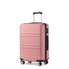 20 24 28 32 Inch Suitcase ABS PC Hard Shell Luggage Carry On Cabin Check In XL Extra Large Lightweight Spinner Wheels TSA Lock 3 Piece Set Travel - Coral Pink - View 16