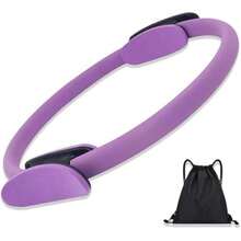 Anillo de Resistencia de Pilates, Aro de Pilates, Accesorios de Entrenamiento para Pilates,para Entrenamiento de Piernas, úteos, Abdominales y Suelo Pélvico,Mejorar de Núcleo(Violeta) - Multicolor - Ver 2