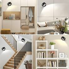 NBBUFF 1/2/4 Peças Luzes de Parede LED, Base Magnética: Rotação de 360°, Temperatura de Cor Ajustável, Botão e Controle Remoto, Função de Temporizador, Carregamento USB, Adequado para Sala de Estar, Quarto, Corredor, Criado-Mudo, Cozinha, Escritório e Área de Leitura - Preto - Visão 10