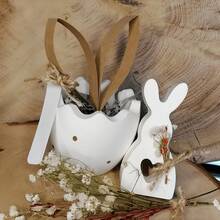 4pcs DIY Clay Molds, Egg Storage Box, Rabbit Decor, Plaster, Wax, Resin Molds For Easter Eggs & Rabbits, Silicone Molds For Holiday Decorations - White - View 3