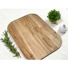 Camphor Wood Anti-Mold Antibacterial Cutting Board, Kitchen Vegetable Chopping Board, Household Solid Wood Chopping Block, Baby Food Board, Fruit Cutting Board With Knife And Fork Tray - Brown - View 3